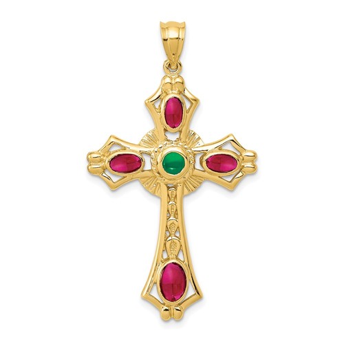 14k yellow gold ruby - yellow,